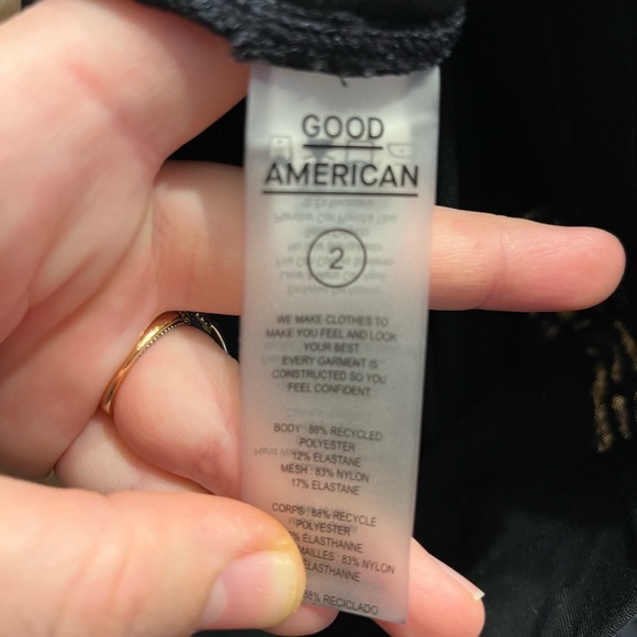 Good American Black Leopard Illusion Shapewear Leggings 2 - Picture 7 of 8